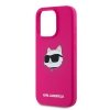 Karl Lagerfeld KLHMP15LSCHPPLF iPhone 15 Pro 6.1 różowy/fuschia hardcase Silicone Choupette Head MagSafe